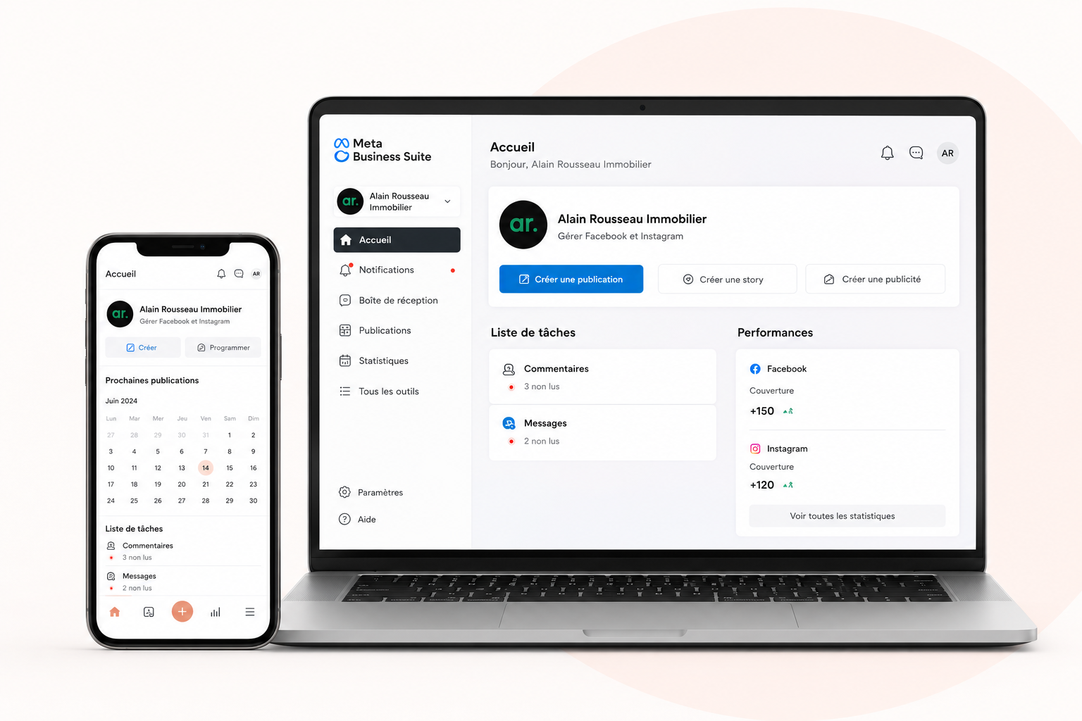 Mockup Meta Business Suite